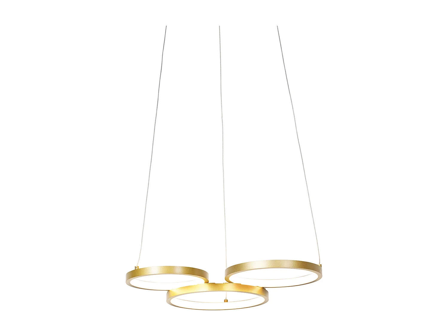 Lampe à suspension dorée avec LED 3-step dimmable 3-light - Rondas