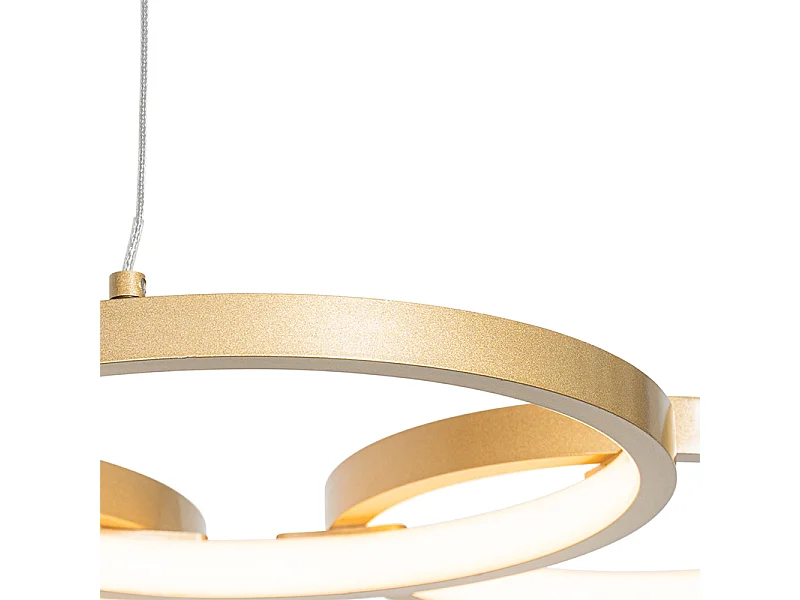 Lampe à suspension dorée avec LED 3-step dimmable 3-light - Rondas
