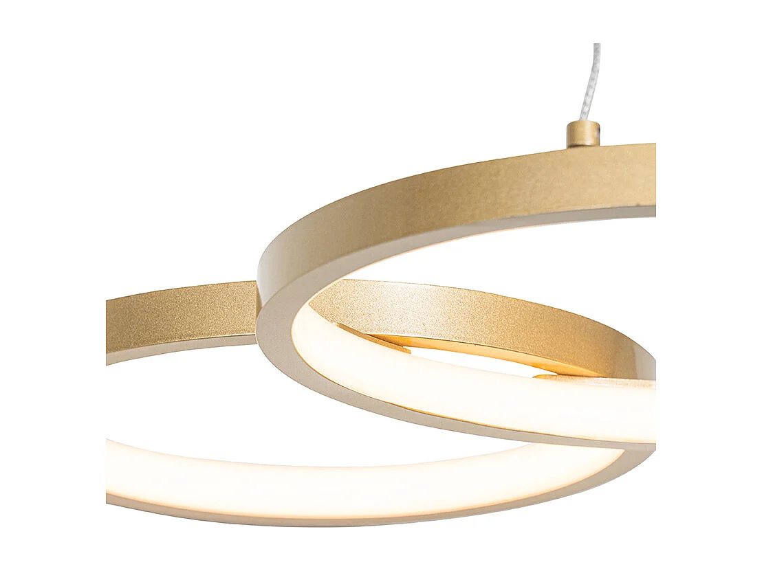 Suspension dorée avec LED à intensité variable 3 niveaux 3 lumières - Rondas