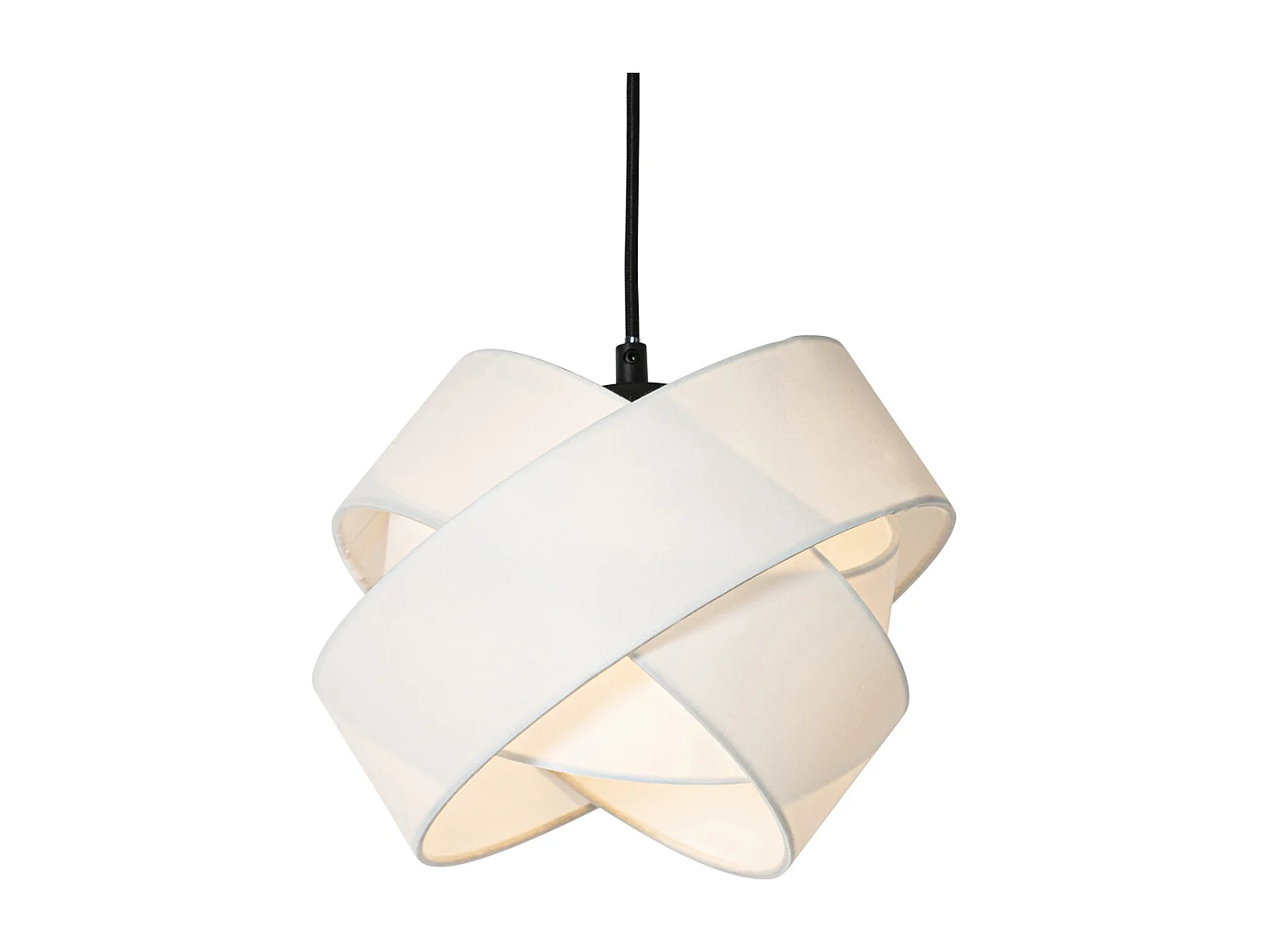 Suspension moderne blanche 3 lumières - Cloth