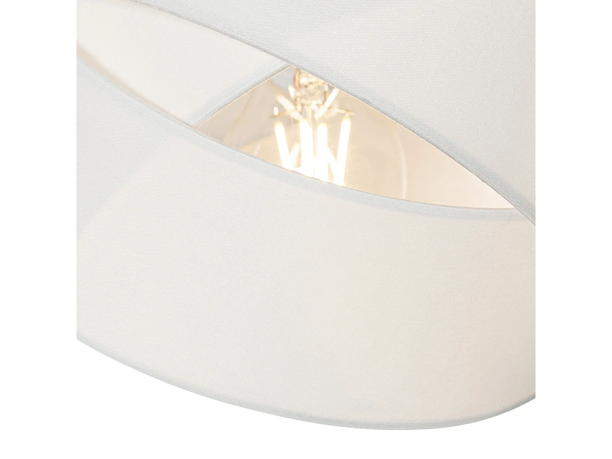 Suspension moderne blanche 3 lumières - Cloth