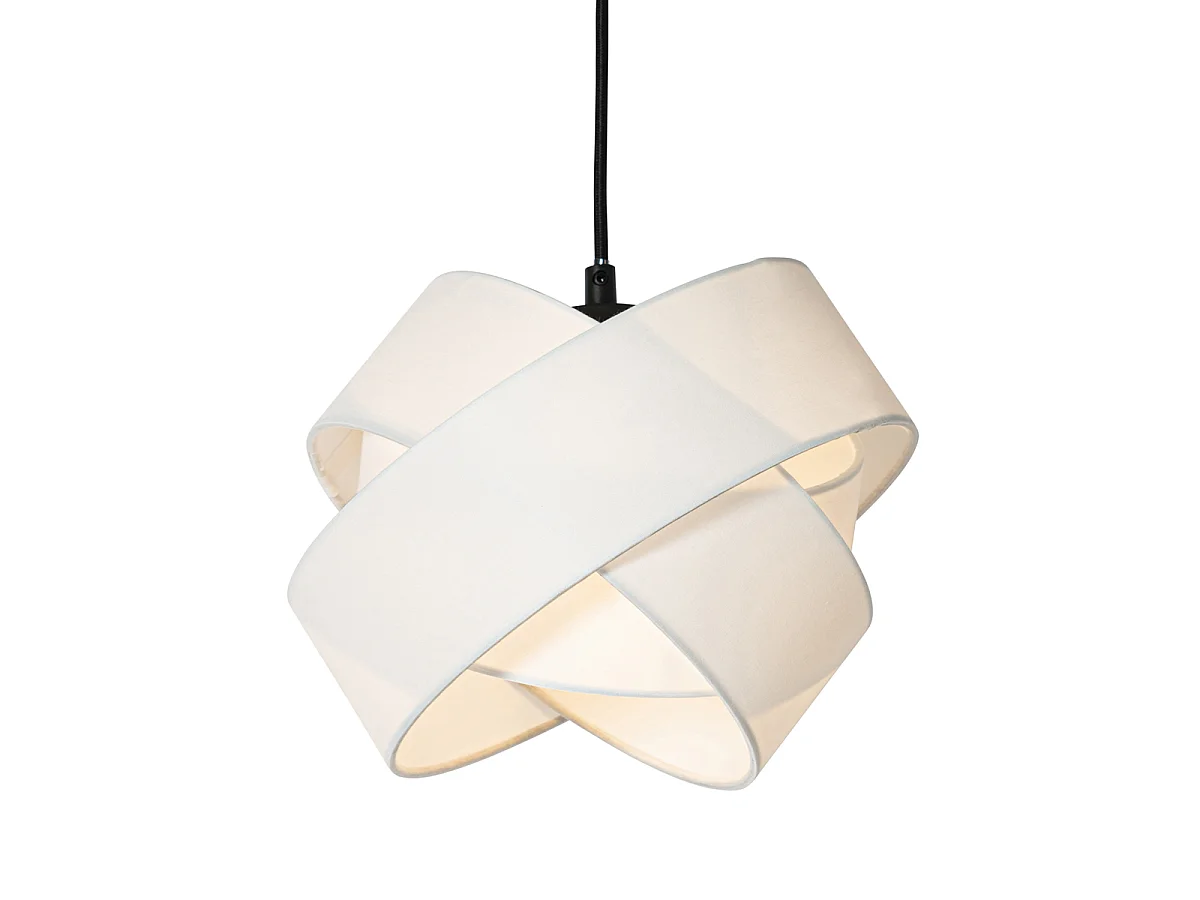 Suspension moderne blanche 3 lumières - Cloth