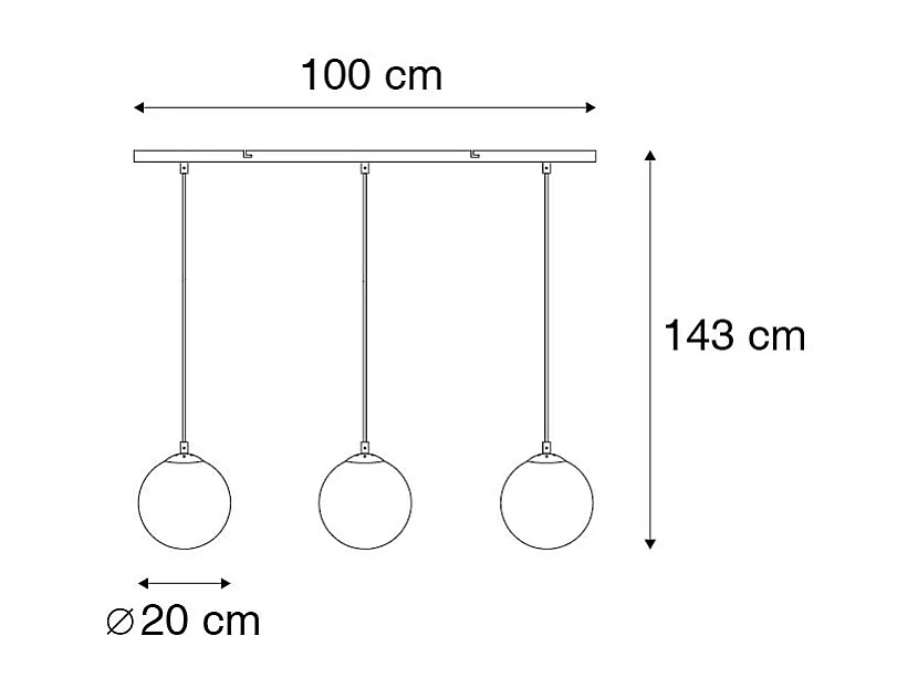 Suspension Art Déco en laiton avec verre vert 3 lumières - PALLON MEZZI