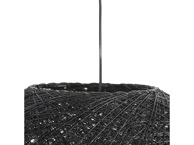 Lampe à suspension Country noire 60 cm - Corda