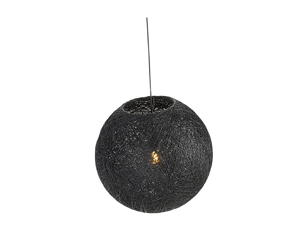 Lampe à suspension Country noire 60 cm - Corda
