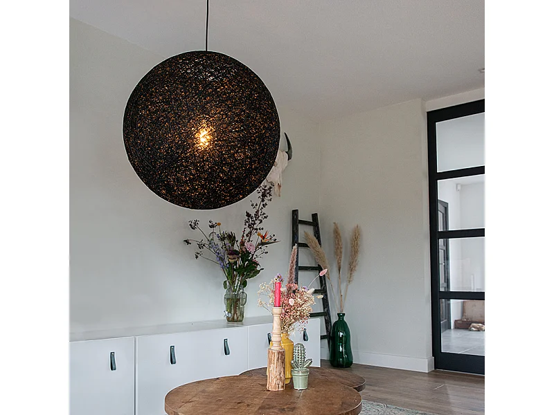 Suspension rustique noire 60 cm - Corda
