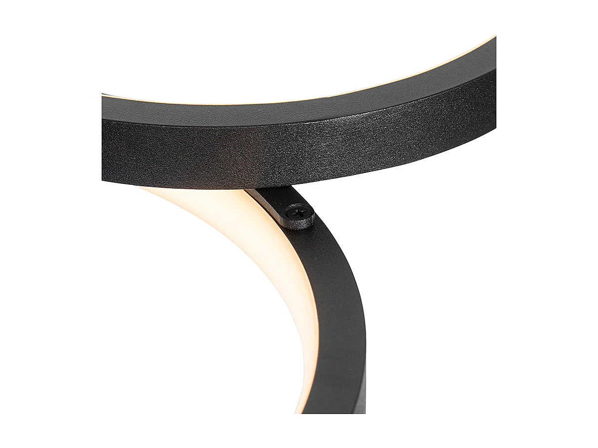 Lampe à suspension noire avec LED 3-step dimmable 3-light - RONDAS