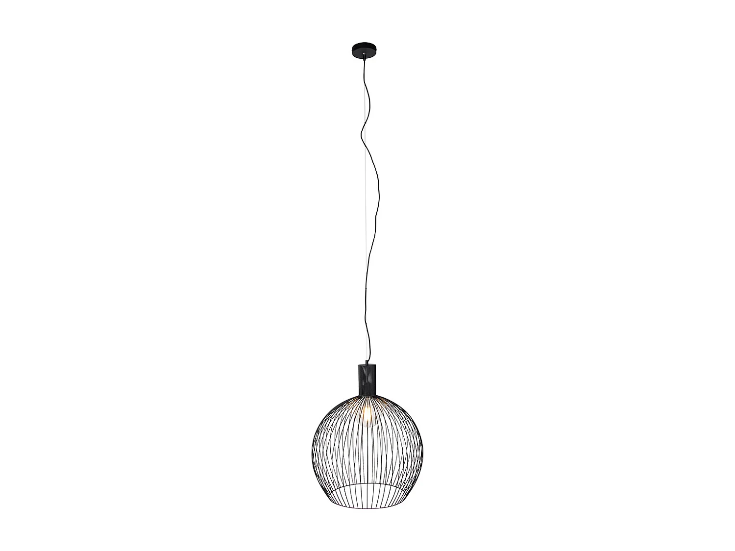 Suspension ronde intelligente noire 50 cm avec Wifi G95 - Dos
