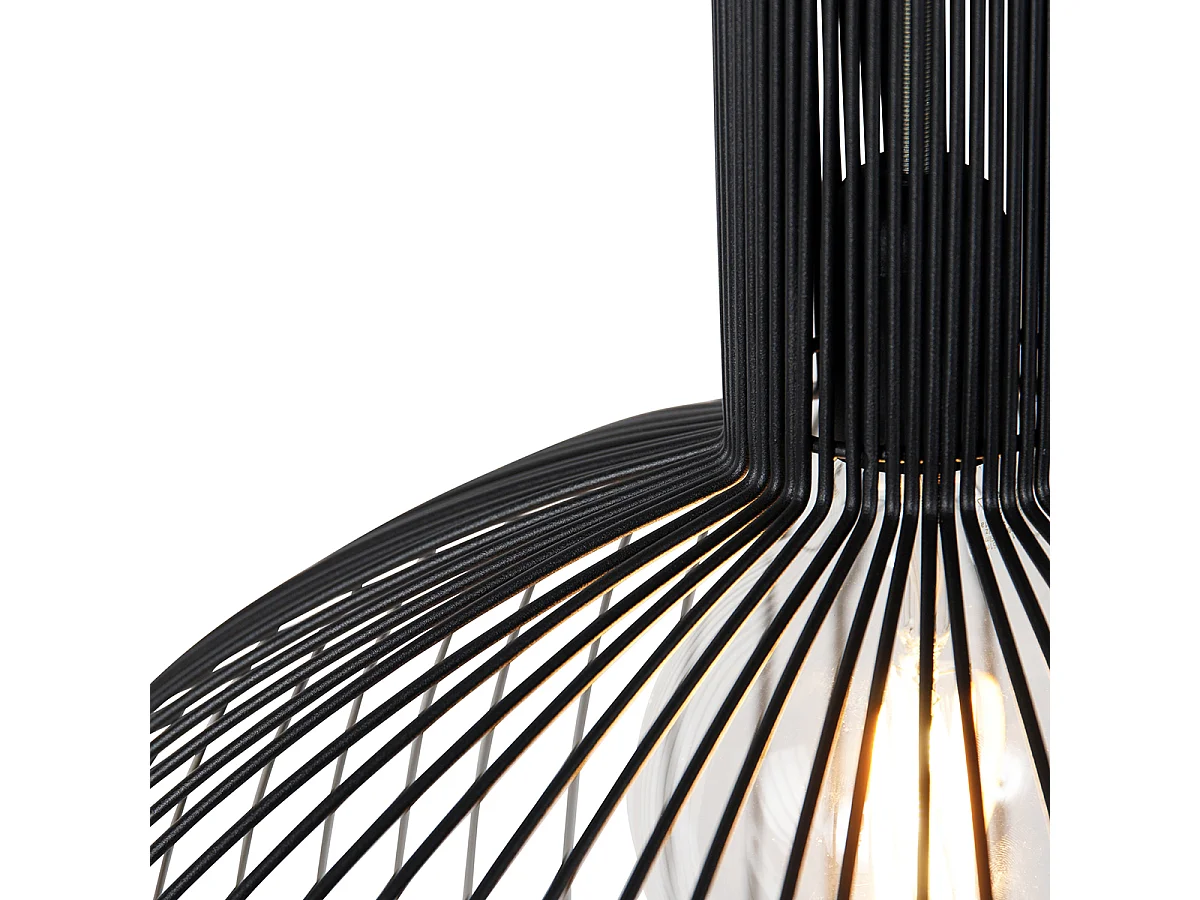 Suspension ronde intelligente noire 50 cm avec Wifi G95 - Dos