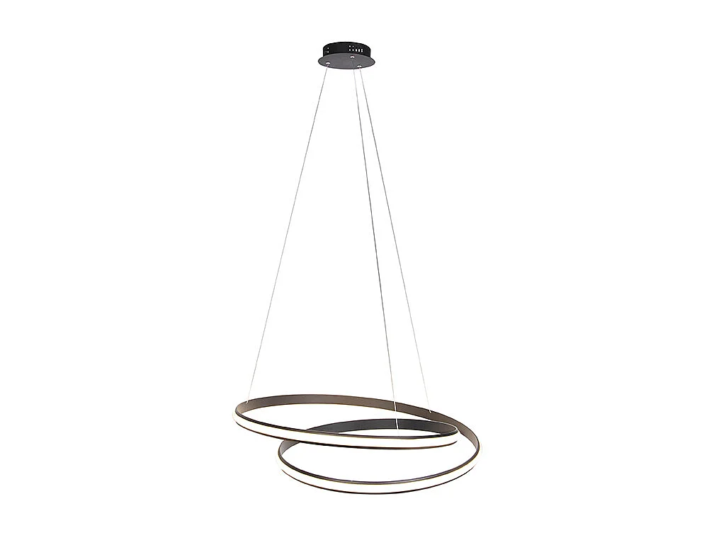 Suspension moderne noire 74 cm avec LED - Rowan