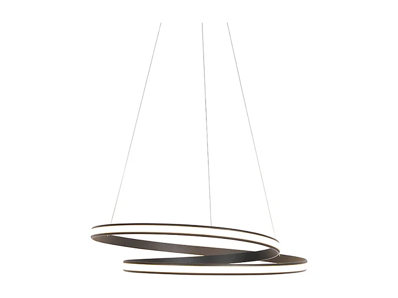 Suspension moderne noire 74 cm avec LED - Rowan