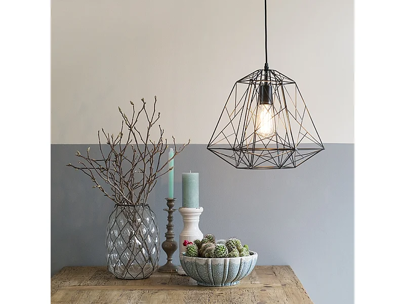 Lampe à suspension industrielle noire - Framework Basic