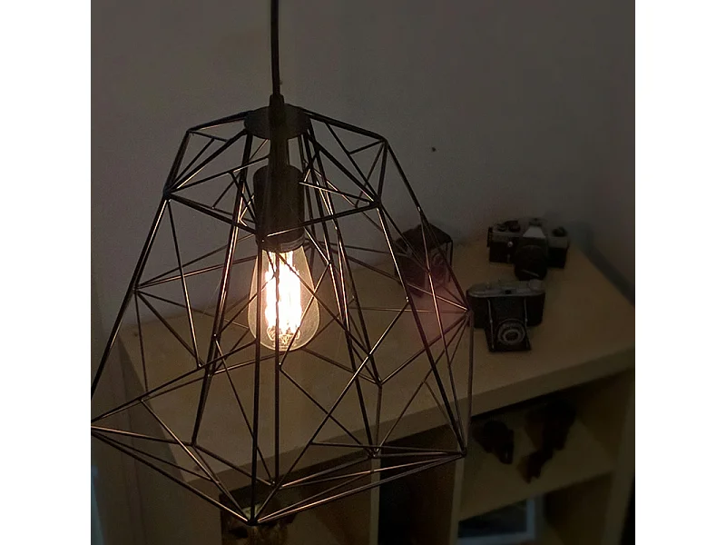 Lampe à suspension industrielle noire - Framework Basic