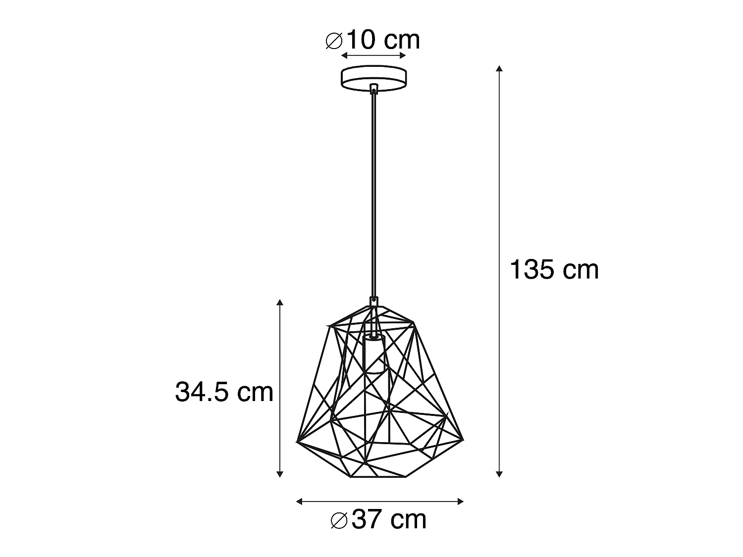 Suspension industrielle noire - Framework Basic