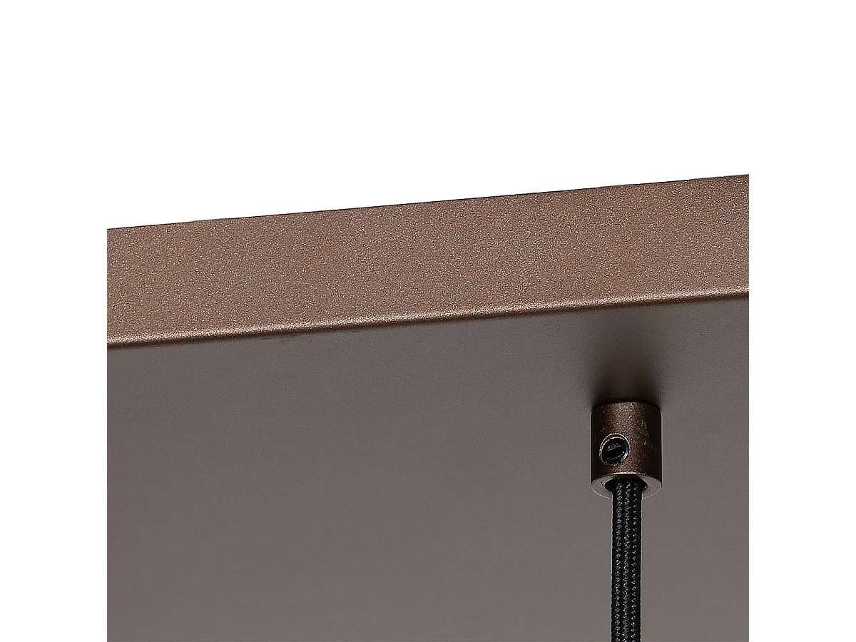 Lampe à suspension art déco bronze avec verre ambré 8 lumières - Sandra