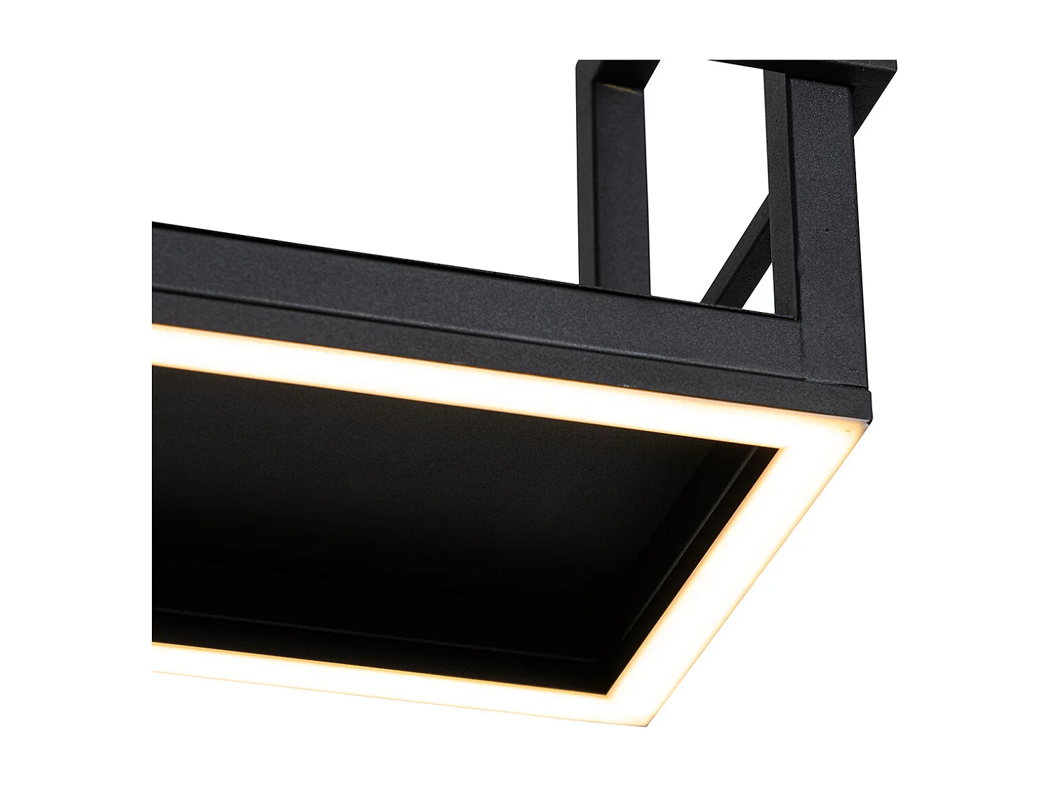 Lampe suspendue noire avec support avec LED dimmable en 3 étapes - Cage Rack