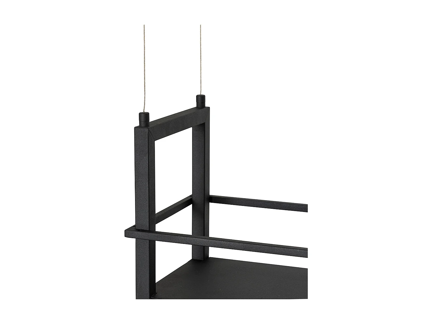 Suspension noire avec étagère avec LED à intensité variable 3 niveaux - Cage Rack