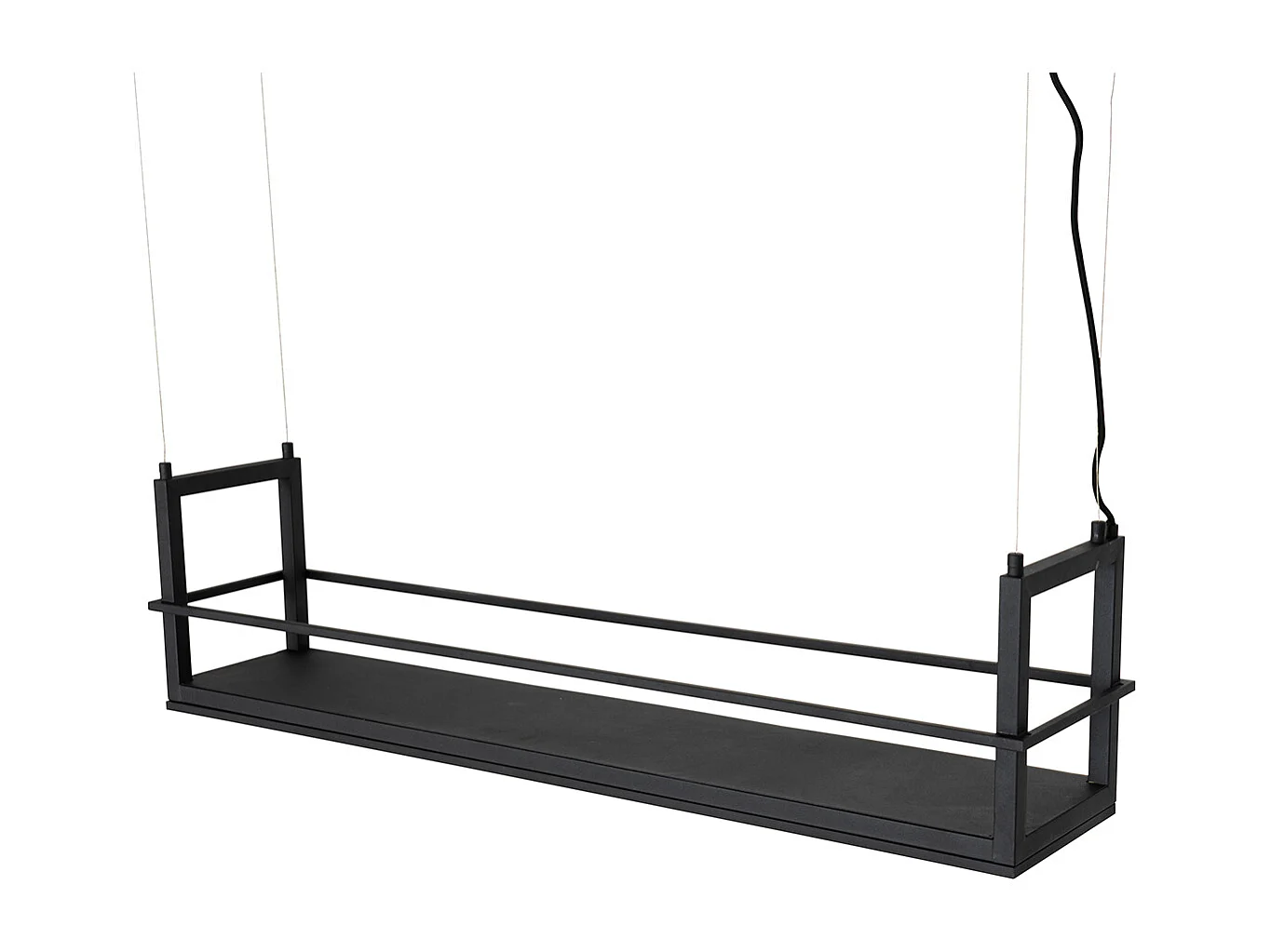 Suspension noire avec étagère avec LED à intensité variable 3 niveaux - Cage Rack