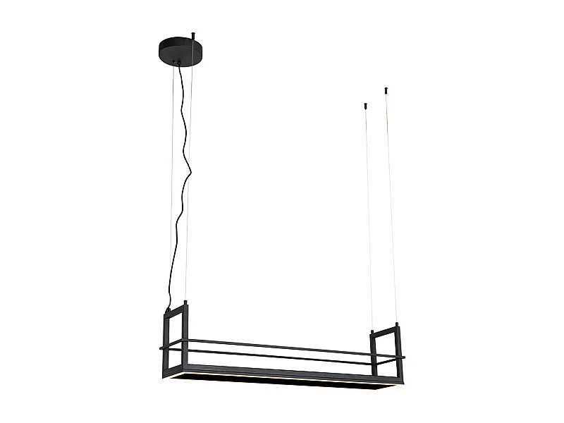 Suspension noire avec étagère avec LED à intensité variable 3 niveaux - Cage Rack