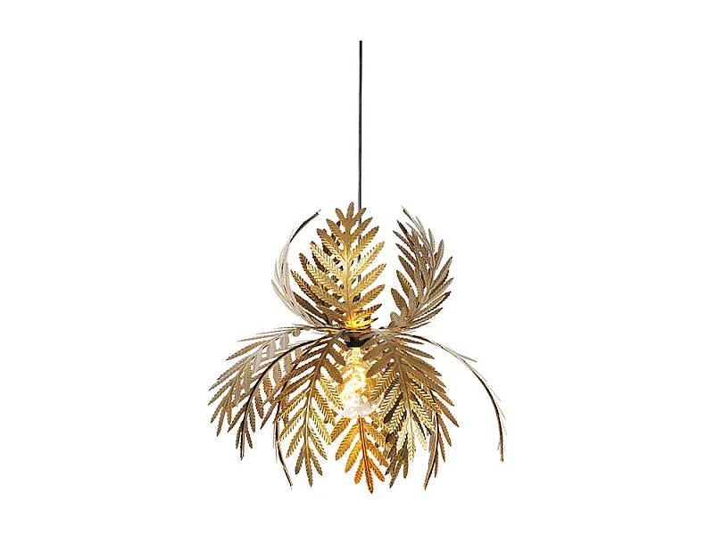 Suspension vintage dorée plumes - Botanica