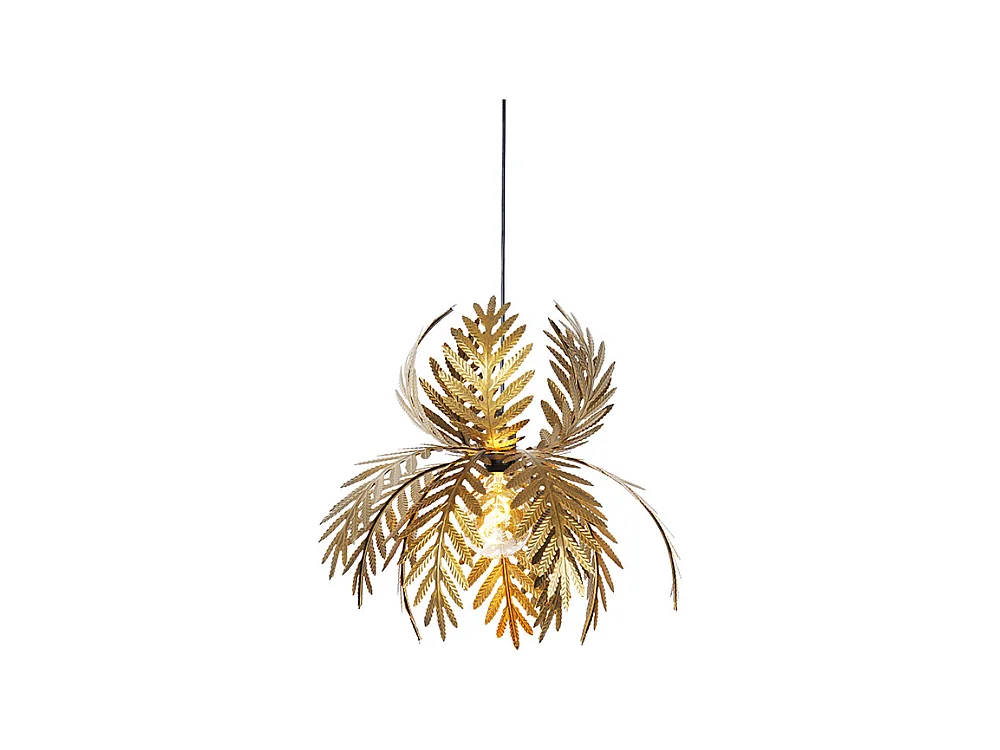 Suspension vintage dorée plumes - Botanica