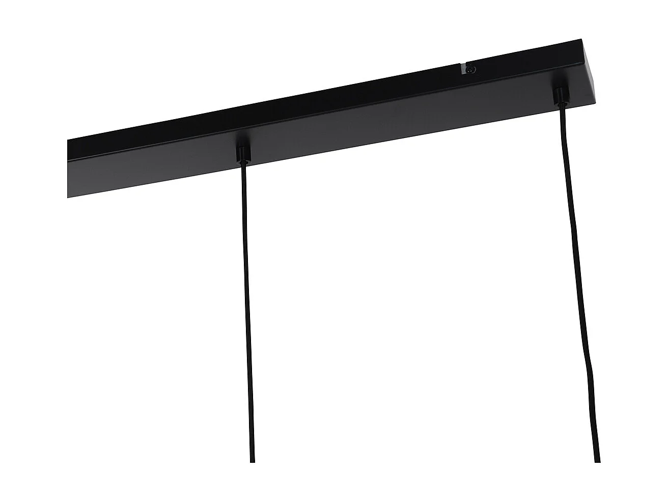 Suspension Art Déco noire avec verre fumé 4 lumières - Laura