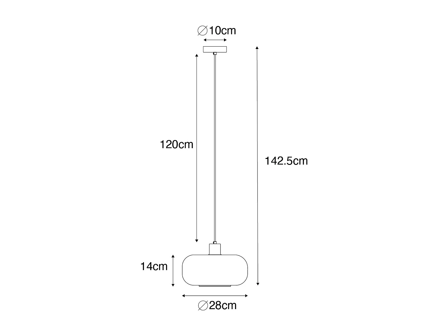 Suspension art déco noire avec verre ambré - Bizle