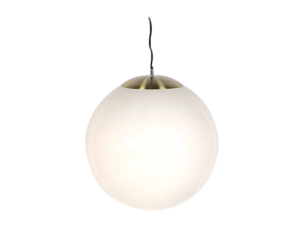 Suspension scandinave en verre opale 50 cm - Ball 50