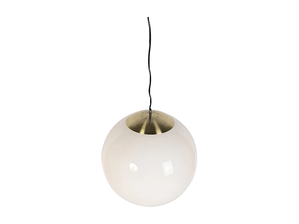 Suspension scandinave en verre opale 50 cm - Ball 50