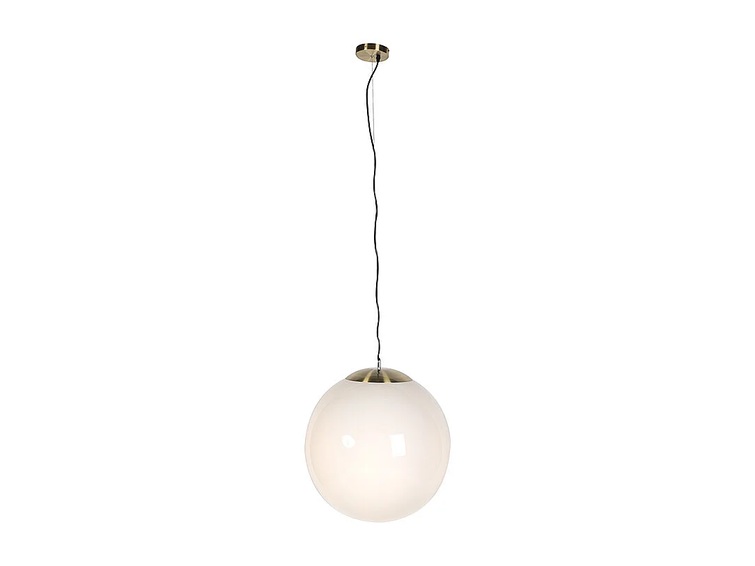 Suspension scandinave en verre opale 50 cm - Ball 50