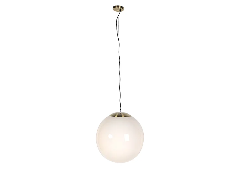 Suspension scandinave en verre opale 50 cm - Ball 50