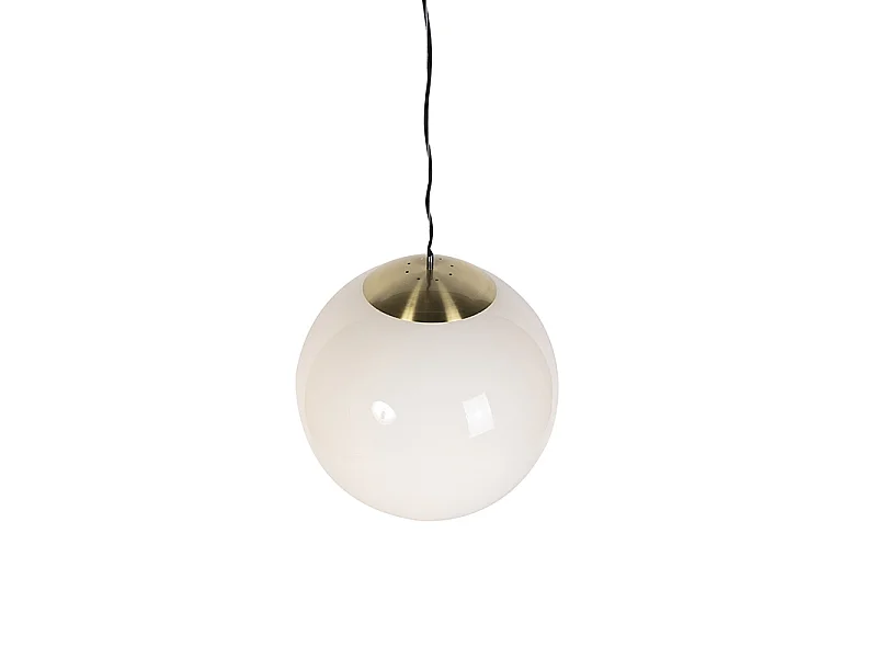 Suspension scandinave en verre opale 50 cm - Ball 50