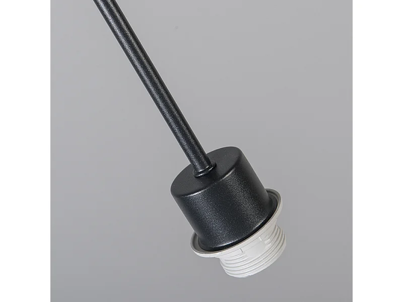 Suspension moderne noire avec abat-jour 45 cm taupe - Combi 1