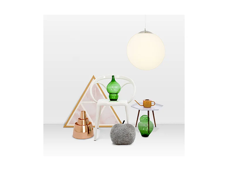 Suspension moderne verre 40cm - Boule