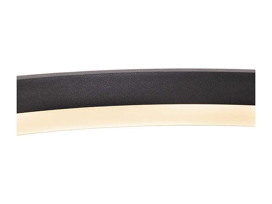 Suspension design noire 60 cm avec LED à 3 niveaux de luminosité - Anello