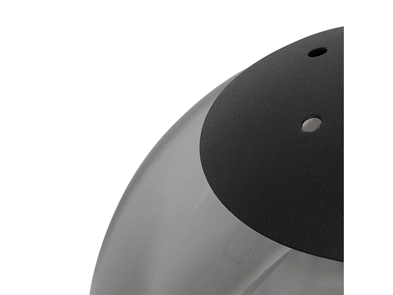 Suspension Art Déco noir avec verre fumé 3 lumières - Pallon Mezzi