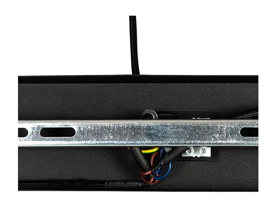 Suspension Art Déco noire et verre fumé 3 lumières - Pallon