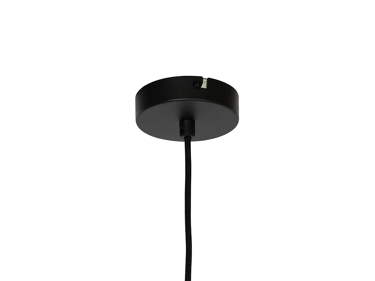 Suspension moderne noire avec verre fumé - Drop
