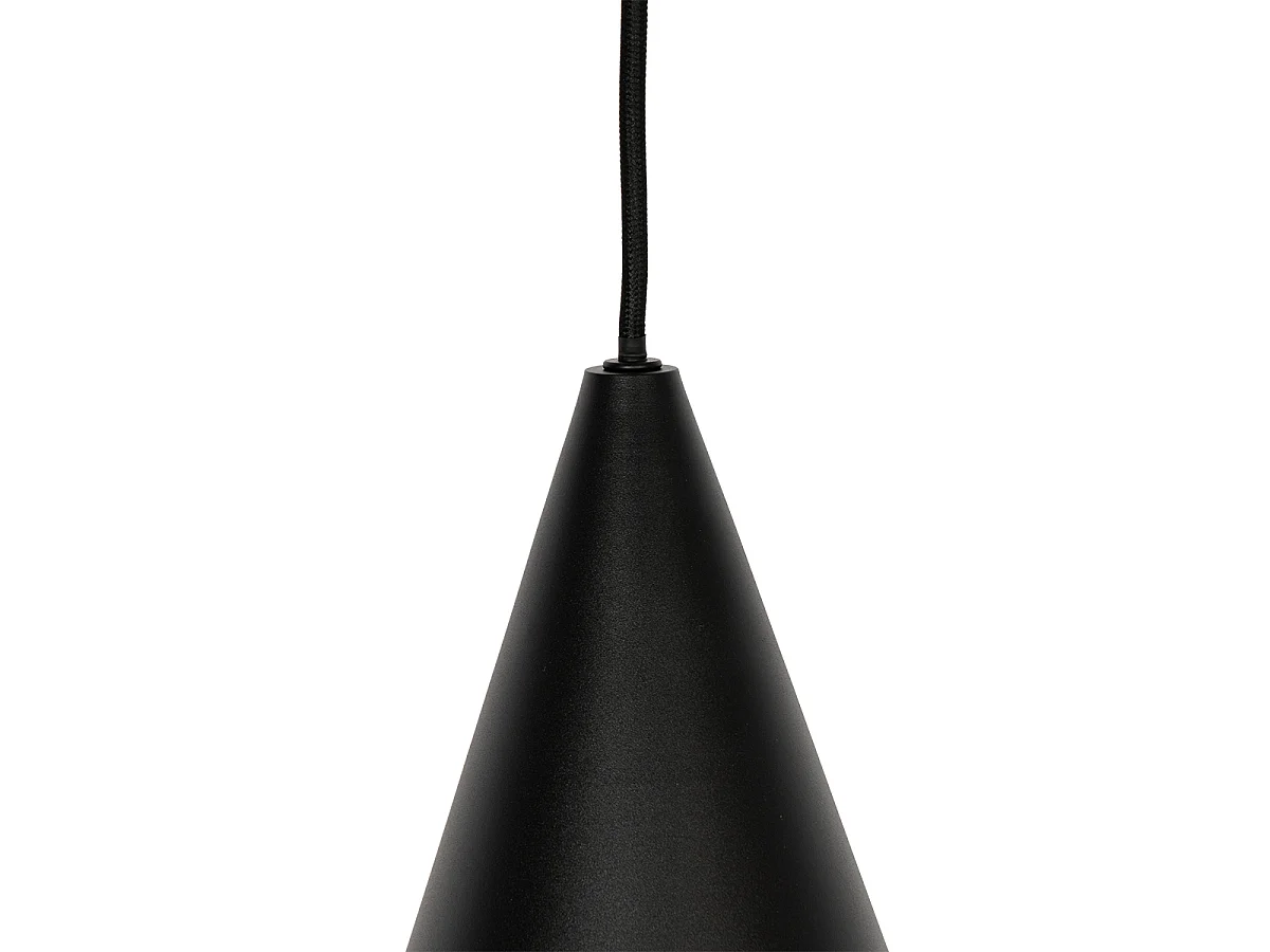 Suspension moderne noire avec verre fumé - Drop