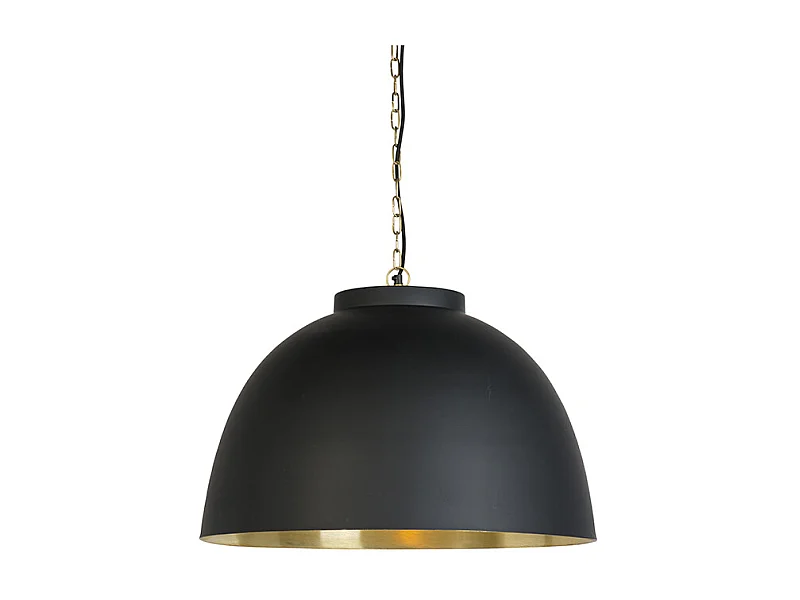 Suspension noire avec intérieur laiton 60 cm - Hoodi