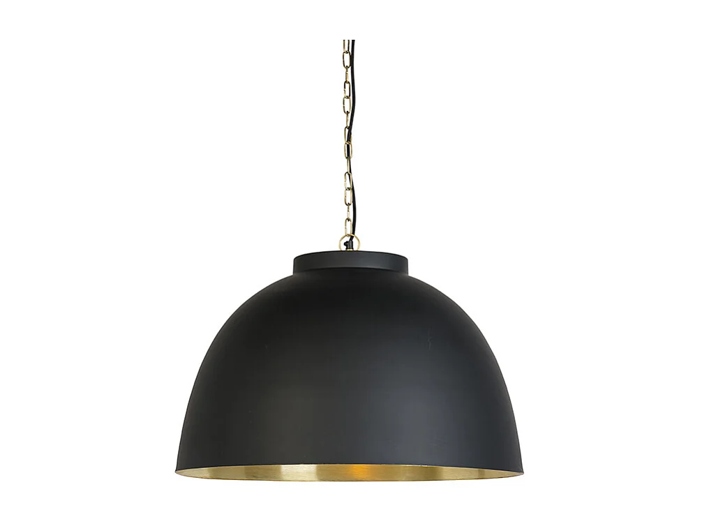 Suspension noire avec intérieur laiton 60 cm - Hoodi