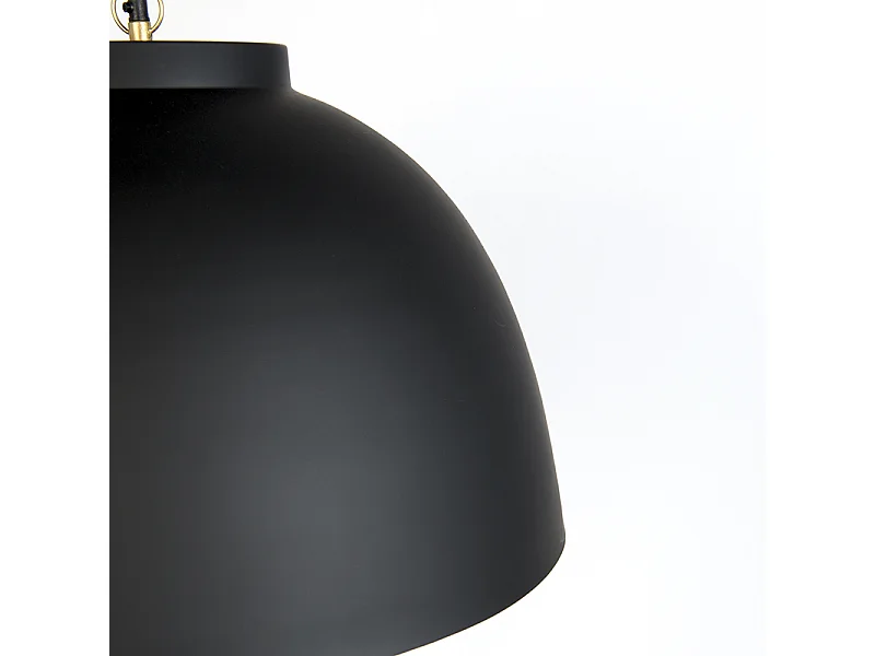 Suspension noire avec intérieur laiton 60 cm - Hoodi