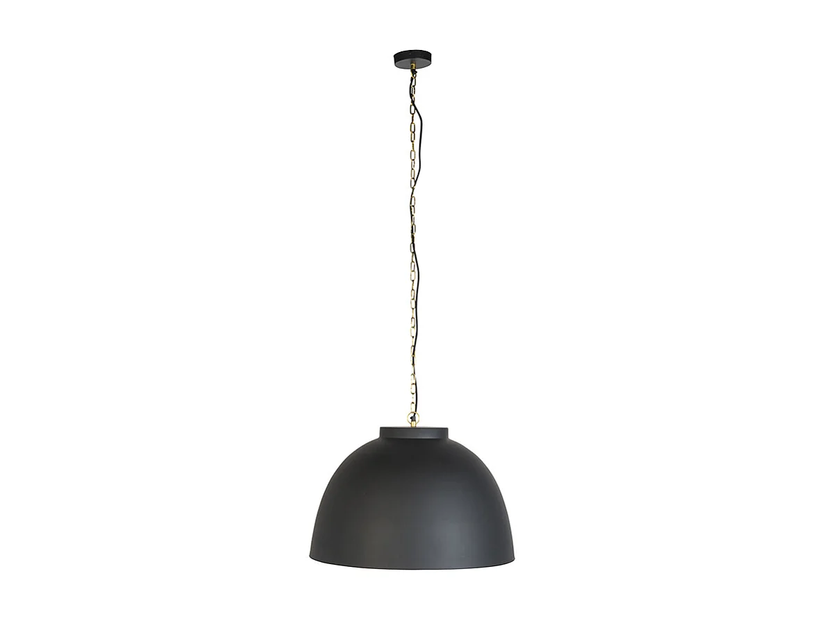 Suspension noire avec intérieur laiton 60 cm - Hoodi