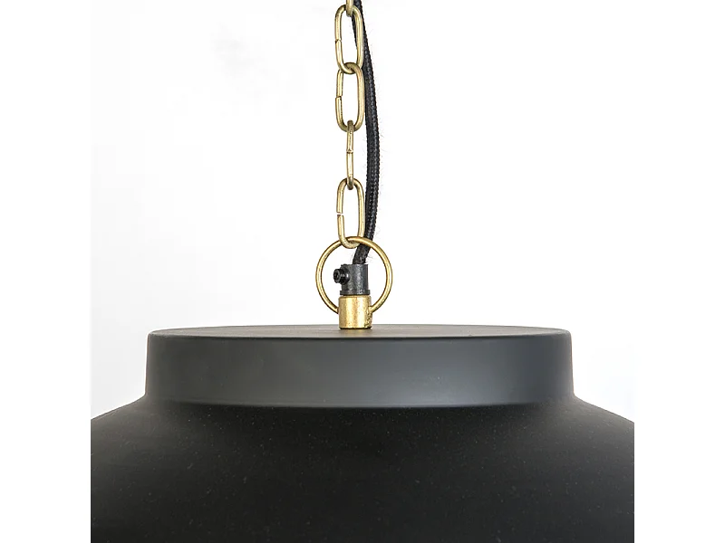 Suspension noire avec intérieur laiton 60 cm - Hoodi