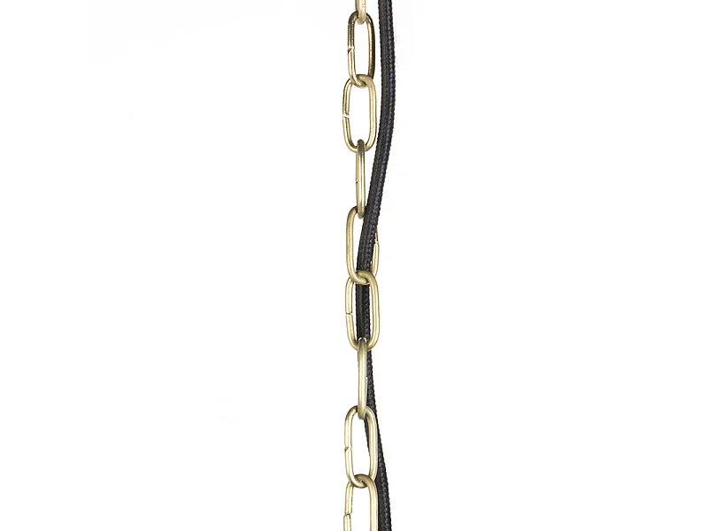 Suspension noire avec intérieur laiton 60 cm - Hoodi