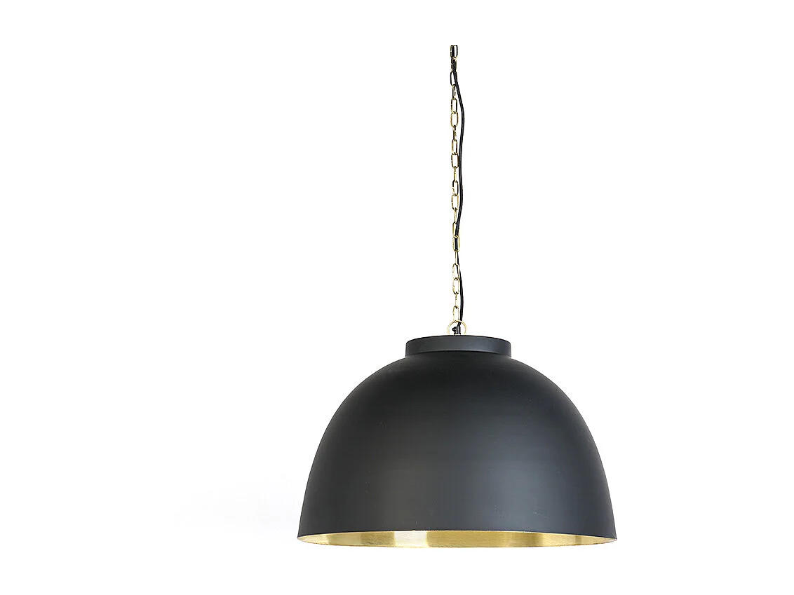 Suspension noire avec intérieur laiton 60 cm - Hoodi