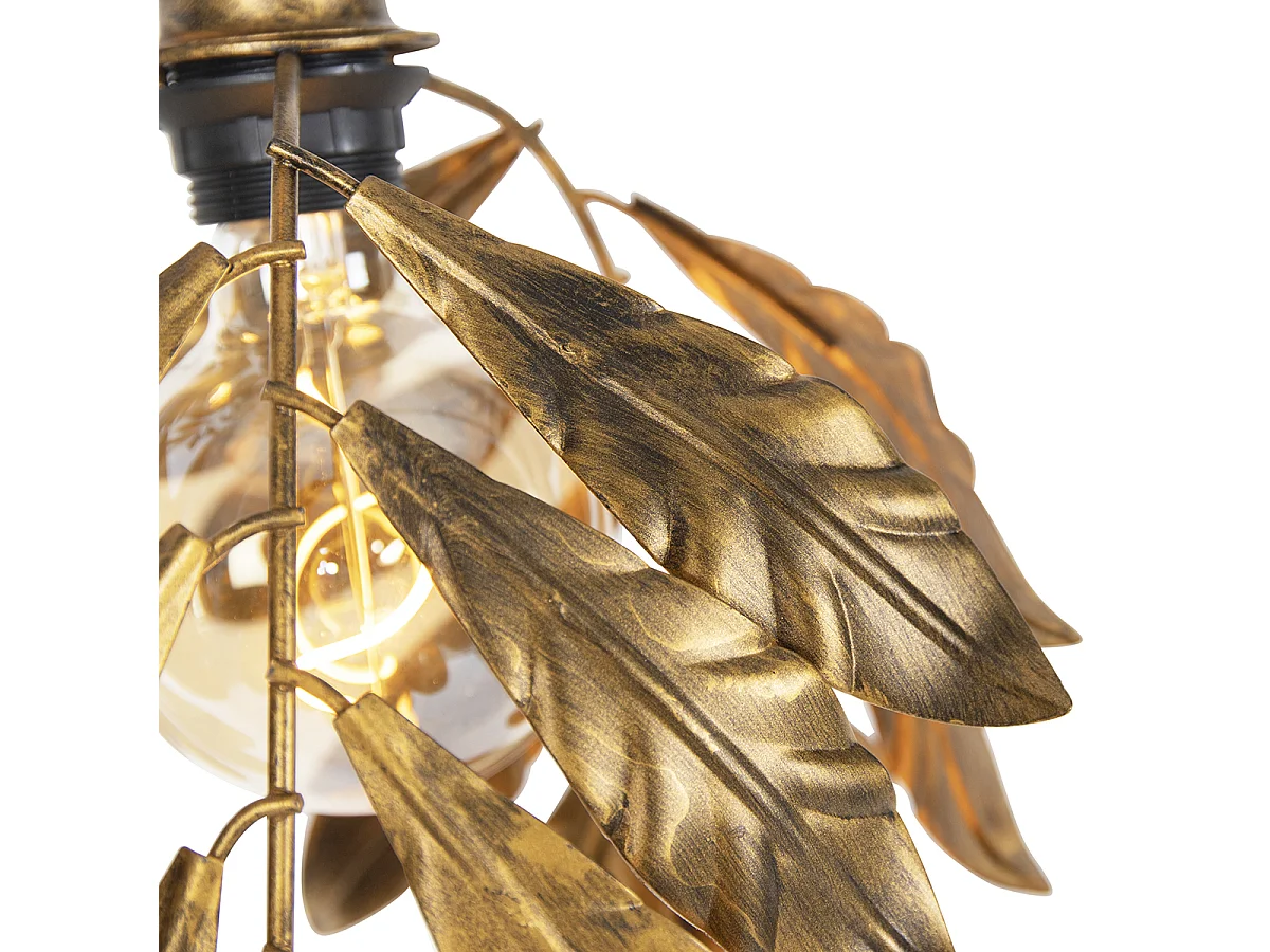 Suspension vintage or antique ronde 3 lumières - Linden