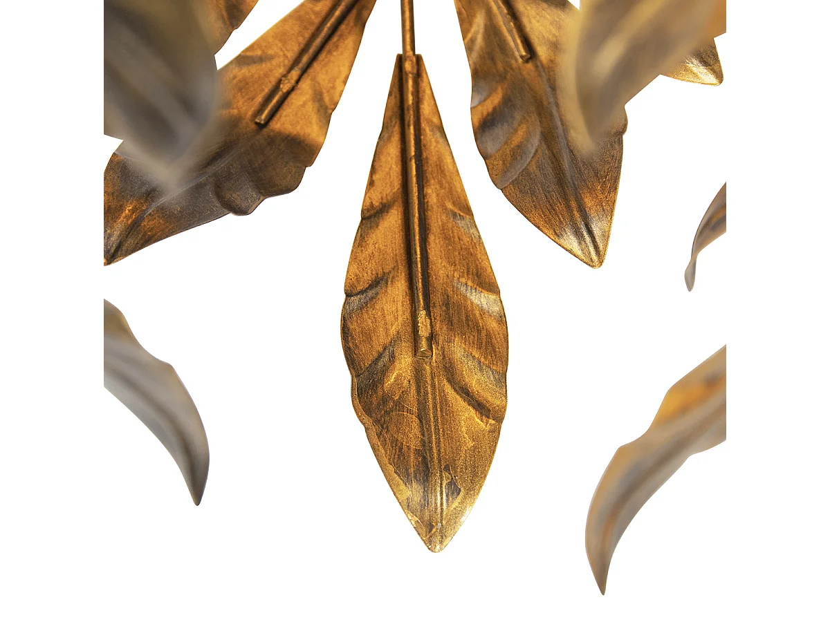 Suspension vintage or antique ronde 3 lumières - Linden