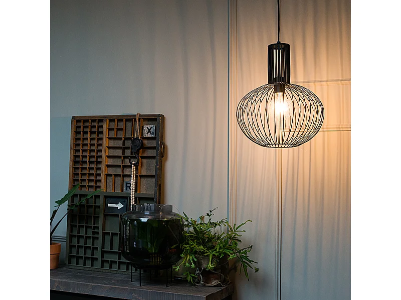 Suspension design noire - Wire Bake