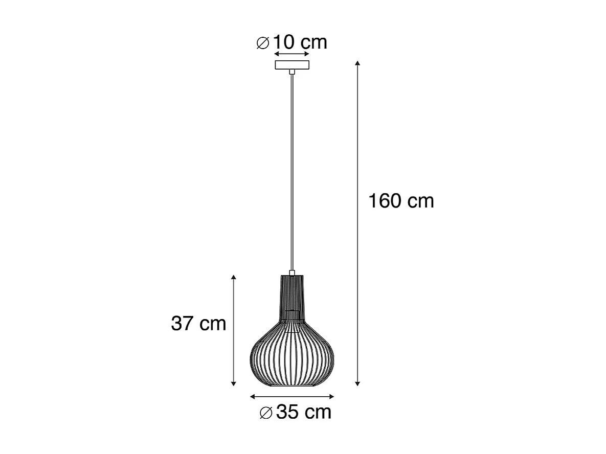 Suspension design noire - Wire Bake